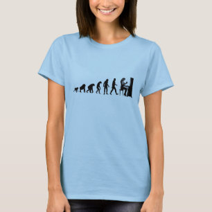 Evolução humana: T-shirt do pianista