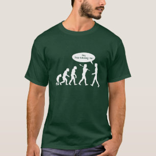 Evolução na camisa com macacos
