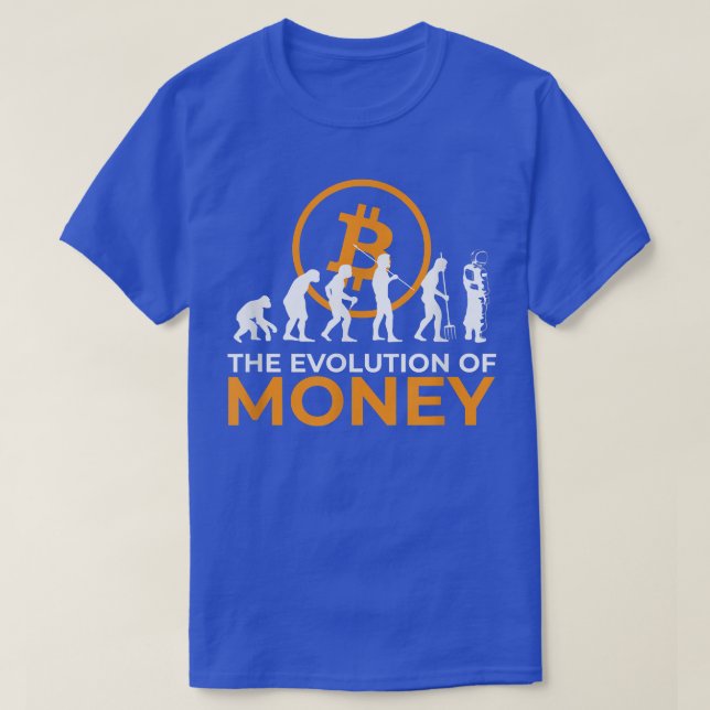Evolution of Money Bitcoin to Mars T-Shirt (Frente do Design)