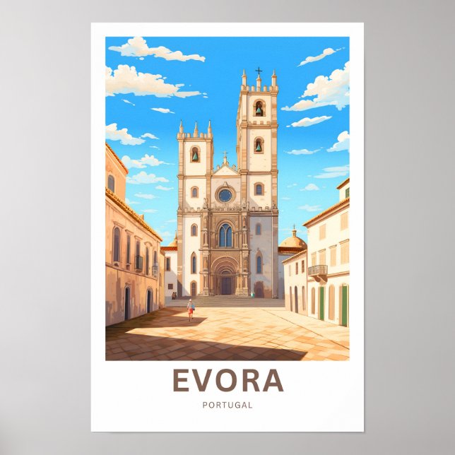 Evora Portugal Viagem Impressão (Frente)