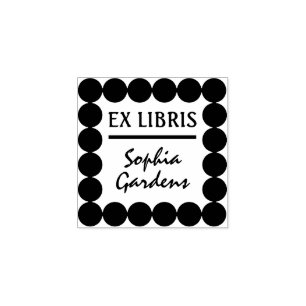 Ex-Libris Carimbo Moderno de Borracha