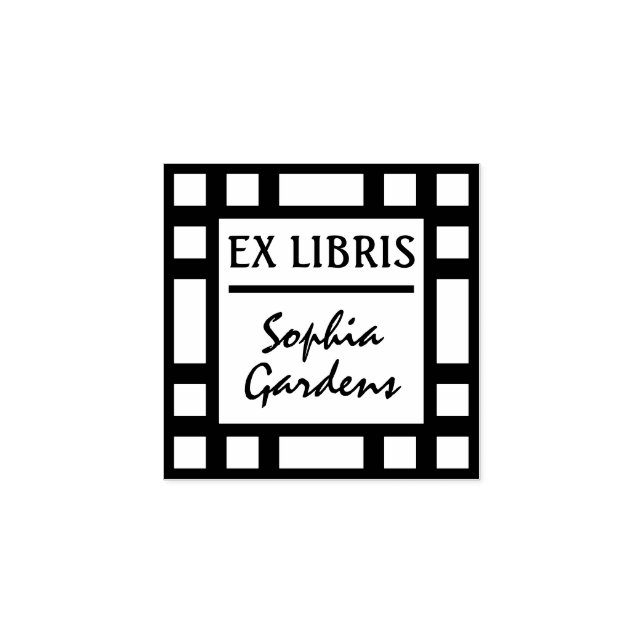 Ex-Libris Carimbo Moderno de Borracha (Impressão)