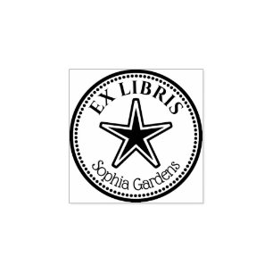 Ex Libris Redondo - Carimbo de Borracha Estrela