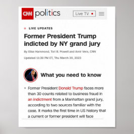 Ex-Presidente Trump Indicado Poster