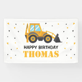 Excavator Construction Birthday backdrop