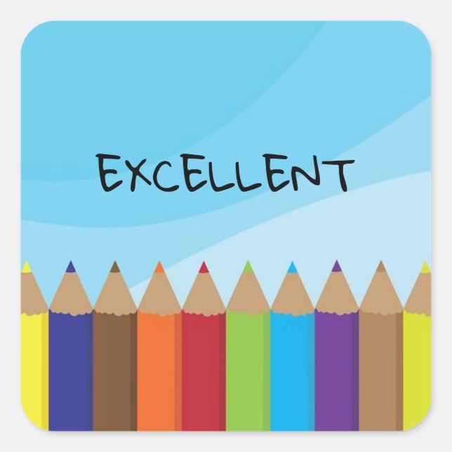 Excelente adesivo escolar (Frente)