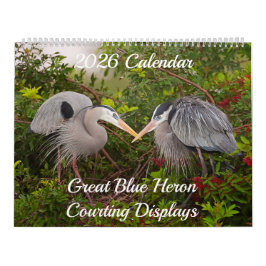 excelente Azul Heron 2025 Apresenta Calendário