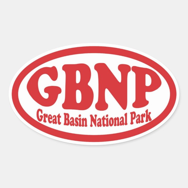Excelente Basin National Park - etiqueta oval verm (Frente)