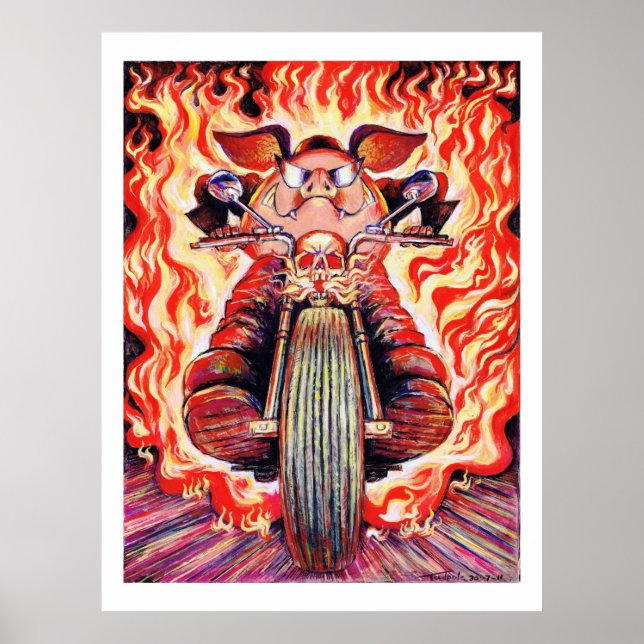 Excelente Boars Afire Poster (Frente)