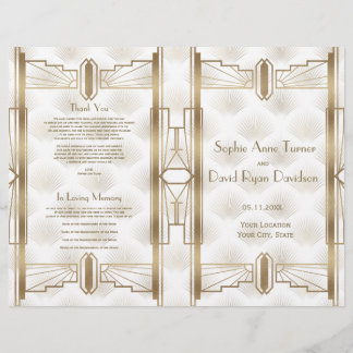 Excelente Charm Dourado Gatsby Art Deco Weding Pro