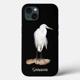 Excelente Egret a preto, personalizado