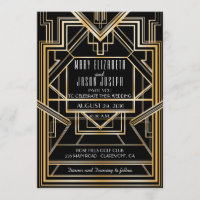 Excelente Gatsby Inspirou Convite de Casamento