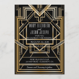 Excelente Gatsby Inspirou Convite de Casamento