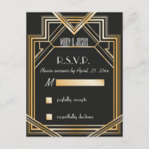 Excelente Gatsby - placa RSVP inspirada