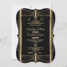 Excelente Glamorous Roaring 20's Gatsby Convite de