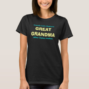 EXCELENTE GRANDMA - Camisa T Personalizável