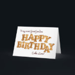 Excelente Grandson, um cartão de aniversário para<br><div class="desc">Um cartão de aniversário divertido para aquele que ama biscoitos e as coisas doces na vida. Cartas formadas por biscoitos fazem as palavras Feliz Aniversário. Dentro é um biscoito com uma mordida e um verso engraçado.</div>