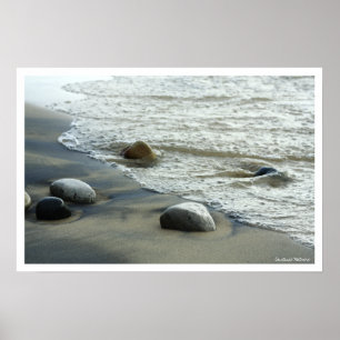 Excelente natural Lagos Beach Rocks Poster Impress