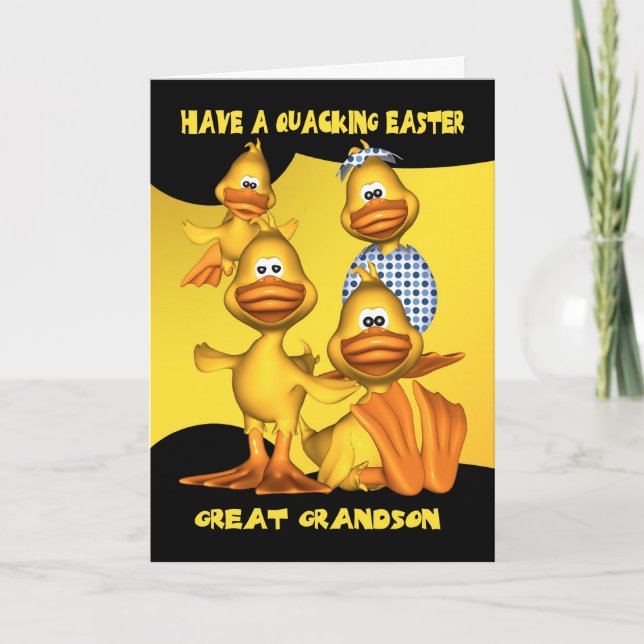 Excelente - neto, cartão de páscoa com patos do (Frente)