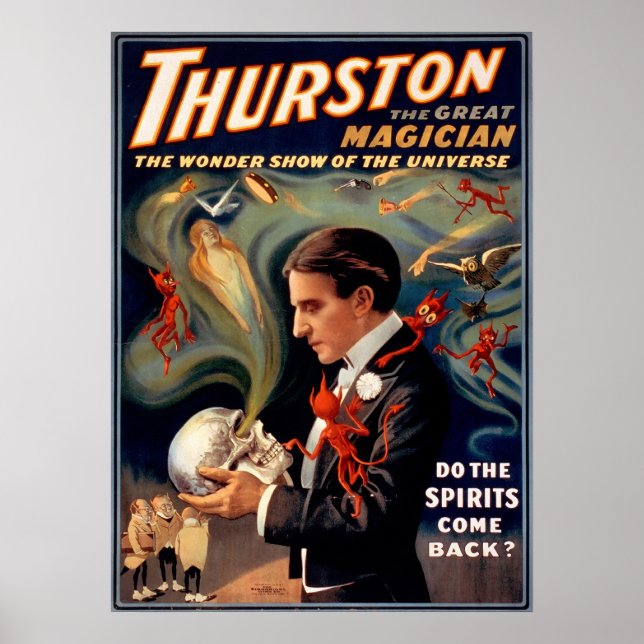 Excelente Thurston Poster vintage Mágico (Frente)