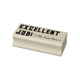 "EXCELENTE TRABALHO!" + Carimbo de borracha do edu