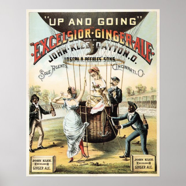 EXCELSIOR GINGER ALE ALE Balão de Ar Quente Poster (Frente)