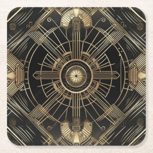 Exclusivo Porta-Copos de Papel Art Déco - Preto e