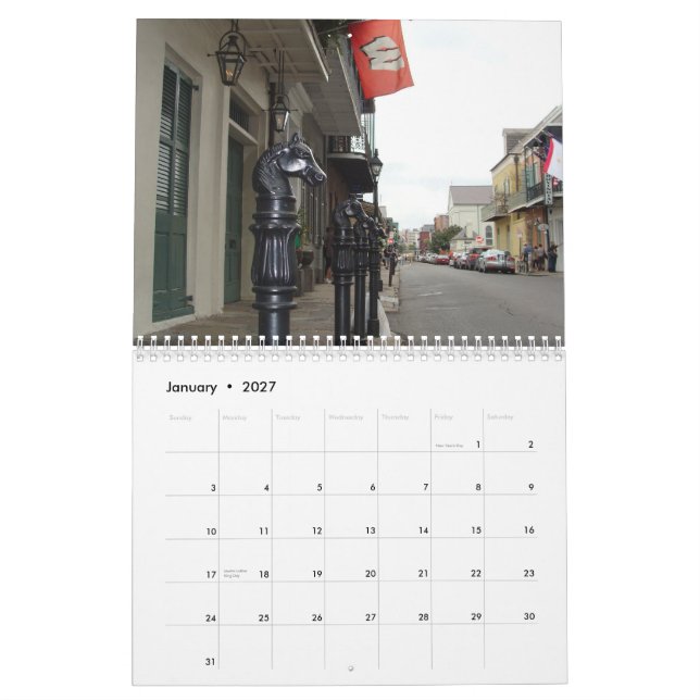 Excursão do bairro francês - calendário 2010 (Jan 2027)