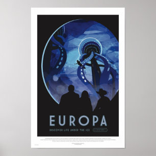 Excursão do Europa - poster retro da arte da