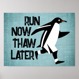 Executando Poster de Motivação do Pinguim