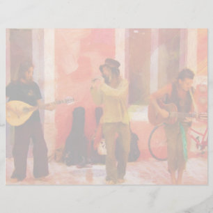 Executantes De Rua Jogando Instrumentos Juntos