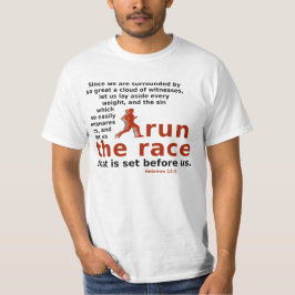 Executar a t-shirt Race Hebrews 12:1