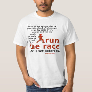 Executar a t-shirt Race Hebrews 12:1