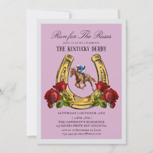 executar para o Convite de festas Derby de rosas