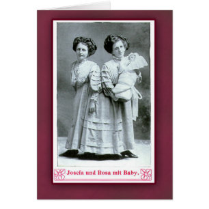 Executores de circo de Josefa e de Rosa em cartões