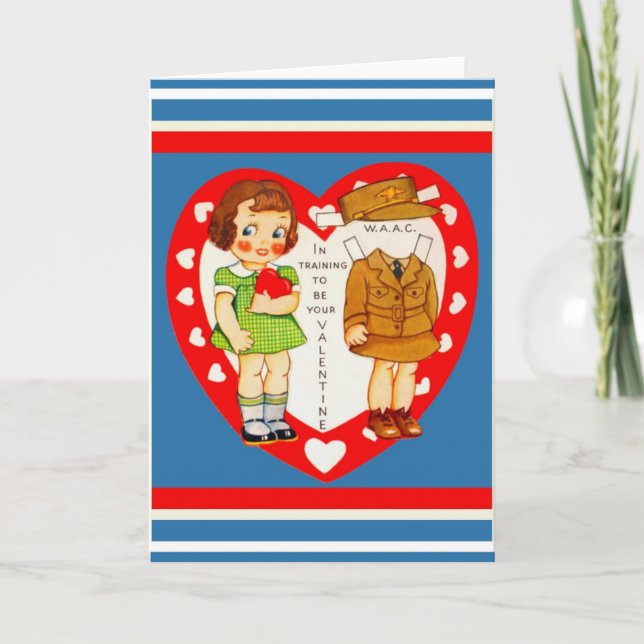 Exemplar de cartão de Namorados WWII do Exército d (Frente)