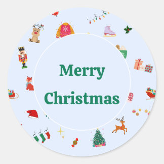Exemplares de Natal bonitos, pequeno adesivo redon