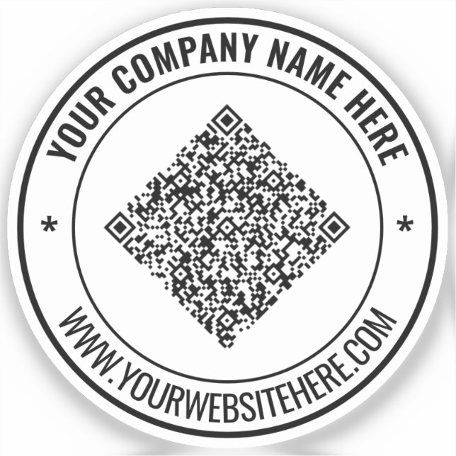 Exemplo de Adesivo Promocional de Código QR para N (Frente)