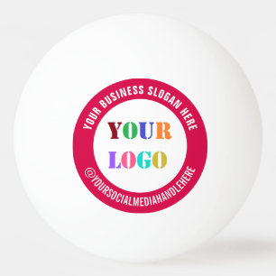 Exemplo de Bolas de Ping Pong com Logotipo e Texto