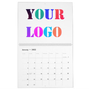 Exemplo de calendário de negócios de logotipo de e
