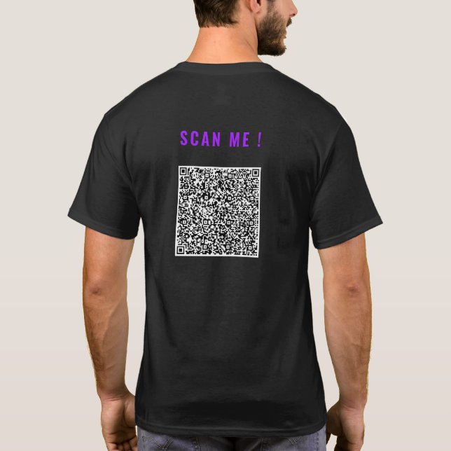 Exemplo de Camisa de Código QR do seu próprio desi (Verso)