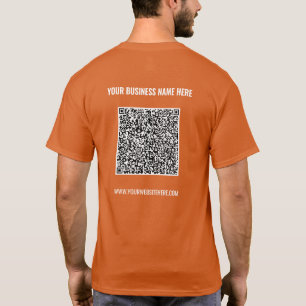 Exemplo de Camiseta de Negócios com Código QR Pers