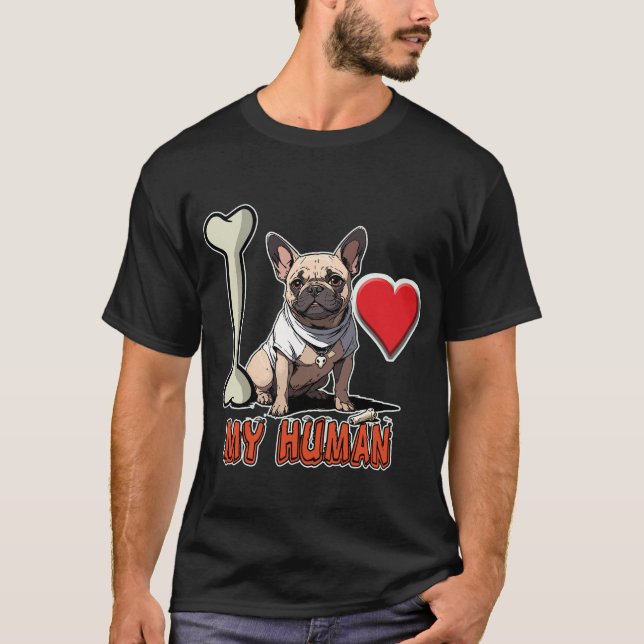 Exemplo de camiseta de um buldogue francês (Frente)
