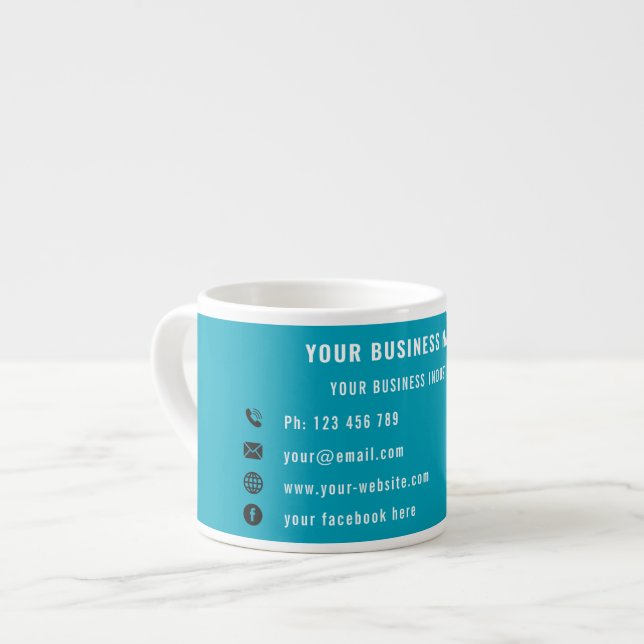 Exemplo de Caneca de Café Espresso Promocional par (Frente Esquerda)