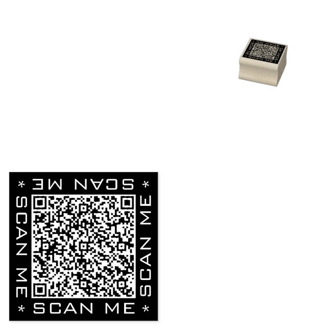Exemplo de Carimbo de Borracha de Código QR com Co (Carimbado)