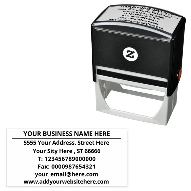 Exemplo de Carimbo de Endereço design (In Situ)