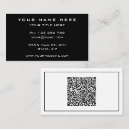 Exemplo de cartões de visita com código QR
