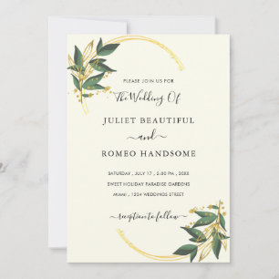 Exemplo de Convite de Casamento Floral Elegante Do