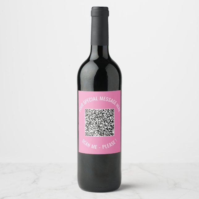 Exemplo de etiqueta de vinho com código QR com tex (Frente)