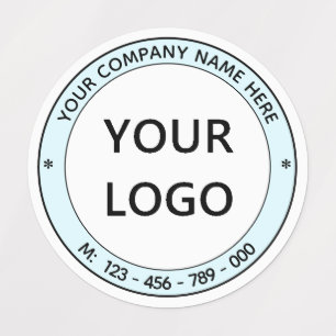 Exemplo de Etiquetas Redondas com Texto do Logotip